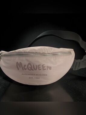 Alexander McQueen Graffiti Logo Belt Bag- Lavender - dust bag included